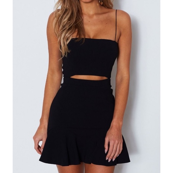 White fox black dress Clearance
